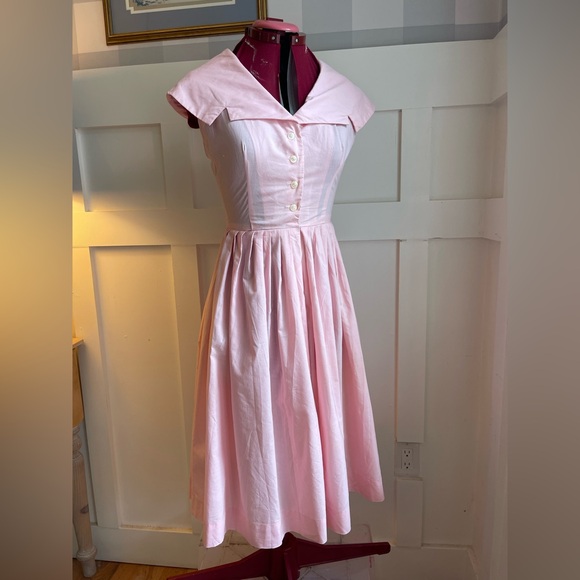 Dresses & Skirts - Vintage 60’s Pink Cotton Dress Size XS